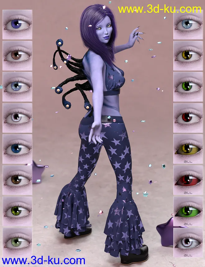 Mst Gazer Grrl HD for Genesis 8 Female模型的图片5