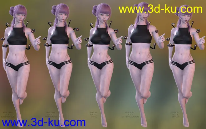 Mst Gazer Grrl HD for Genesis 8 Female模型的图片8