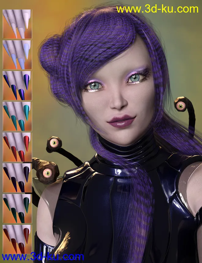 Mst Gazer Grrl HD for Genesis 8 Female模型的图片10