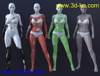 3D打印模型Mud and Mud Wrestling Props for Genesis 8 and 8.1的图片
