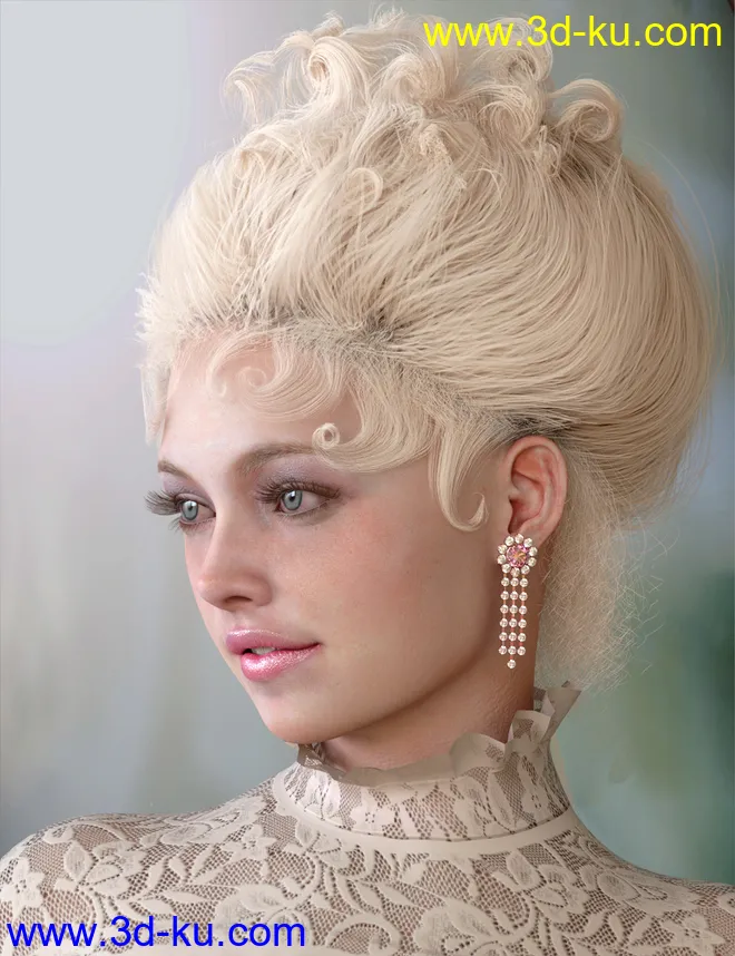 My Edwardian Hair for Genesis 8 Female(s)模型的图片1