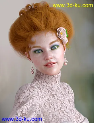 3D打印模型My Edwardian Hair for Genesis 8 Female(s)的图片