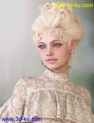 3D打印模型My Edwardian Hair for Genesis 8 Female(s)的图片