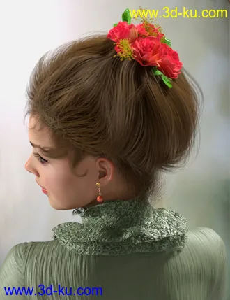 3D打印模型My Edwardian Hair for Genesis 8 Female(s)的图片