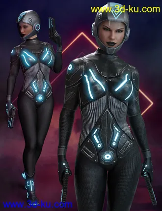 3D打印模型Nanosense Cyber Suit for Genesis 8 Female(s)的图片
