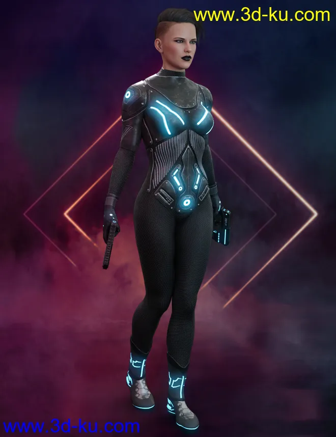 Nanosense Cyber Suit for Genesis 8 Female(s)模型的图片10