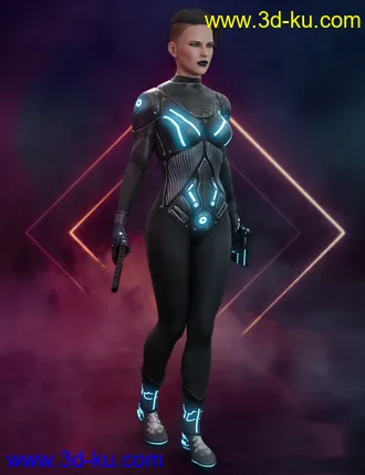 3D打印模型Nanosense Cyber Suit for Genesis 8 Female(s)的图片