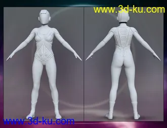 3D打印模型Nanosense Cyber Suit for Genesis 8 Female(s)的图片