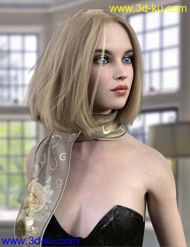 Natty Hair for Genesis 8 Female(s)模型的图片1