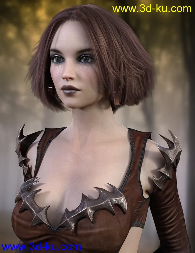 Natty Hair for Genesis 8 Female(s)模型的图片3