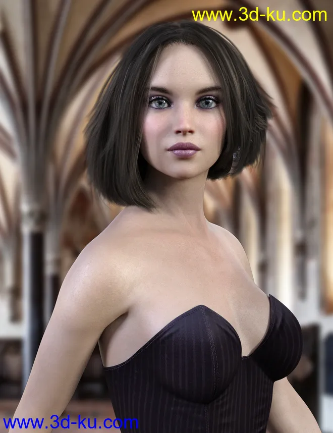 Natty Hair for Genesis 8 Female(s)模型的图片4