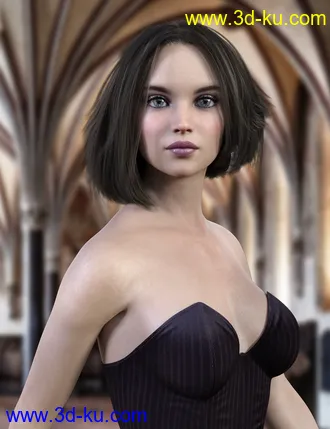 3D打印模型Natty Hair for Genesis 8 Female(s)的图片