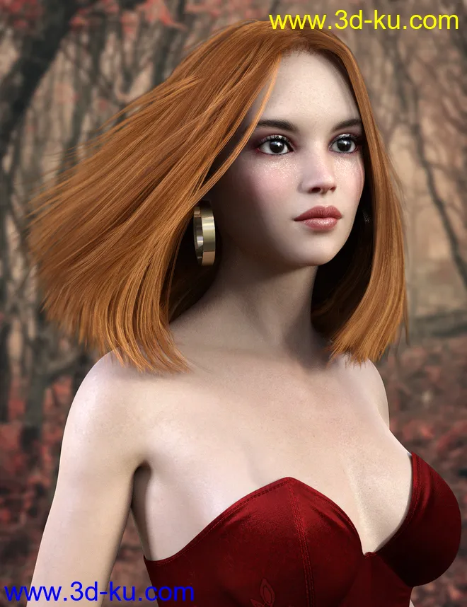 Natty Hair for Genesis 8 Female(s)模型的图片5