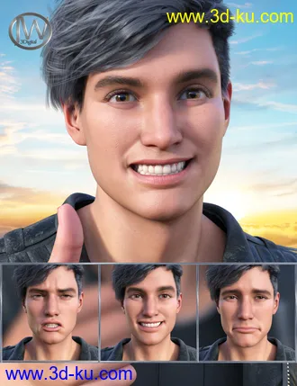 3D打印模型New Faces Expressions for Genesis 8.1 Male and Michael 8.1的图片