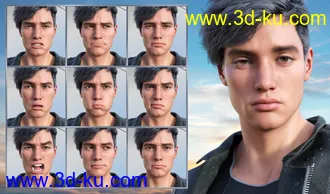 3D打印模型New Faces Expressions for Genesis 8.1 Male and Michael 8.1的图片
