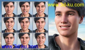 3D打印模型New Faces Expressions for Genesis 8.1 Male and Michael 8.1的图片