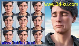 3D打印模型New Faces Expressions for Genesis 8.1 Male and Michael 8.1的图片