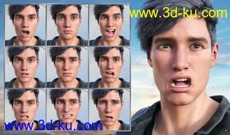 3D打印模型New Faces Expressions for Genesis 8.1 Male and Michael 8.1的图片