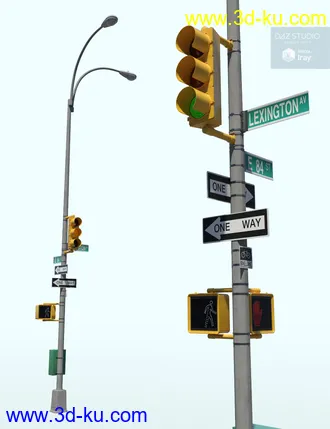 3D打印模型New York Street Lights的图片