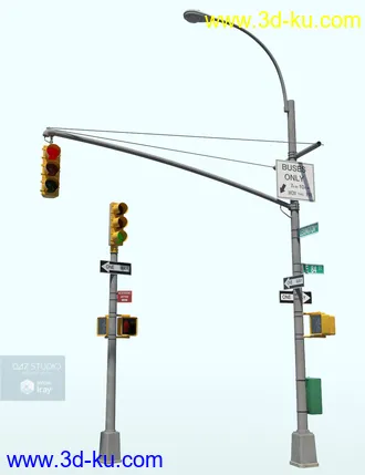 3D打印模型New York Street Lights的图片