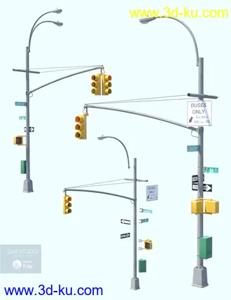 3D打印模型New York Street Lights的图片