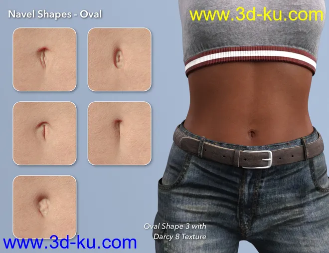 NG HD Navel Morphs for Genesis 8 and 8.1 Female模型的图片6