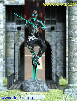 3D打印模型Night Sword Poses for Genesis 8 and 8.1 Male的图片