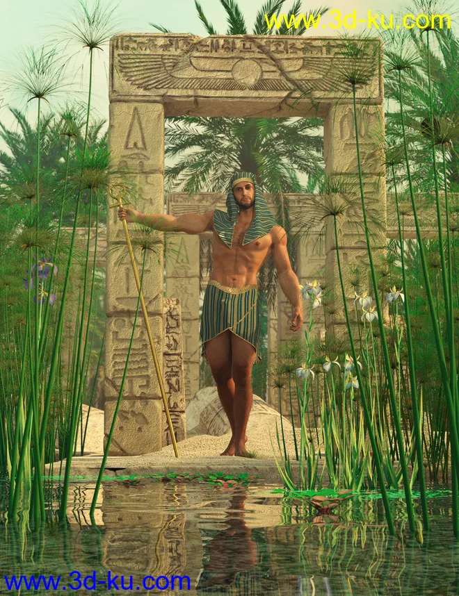 Nile Papyrus Plants模型的图片1