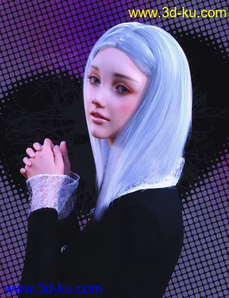 3D打印模型Nirv Medium Straight Hair for Genesis 8 Females的图片