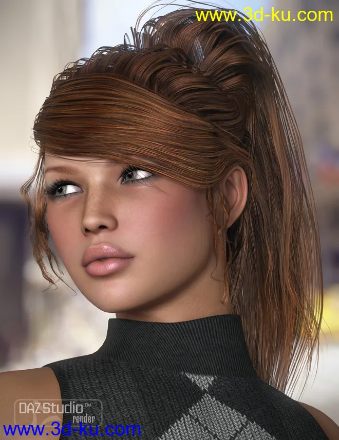 NJA Ponytail Hair模型的图片1