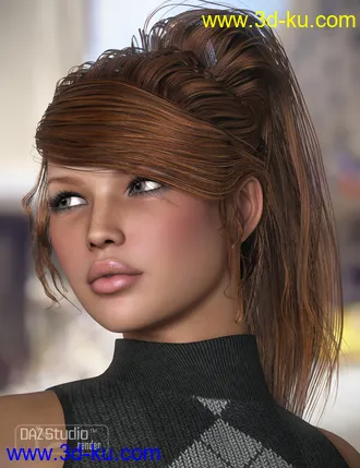 3D打印模型NJA Ponytail Hair的图片