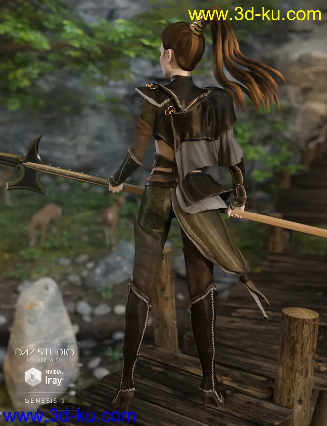Nomadic Huntress for Genesis 2 Female(s)模型的图片3