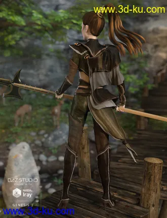 3D打印模型Nomadic Huntress for Genesis 2 Female(s)的图片