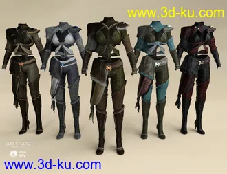 3D打印模型Nomadic Huntress for Genesis 2 Female(s)的图片
