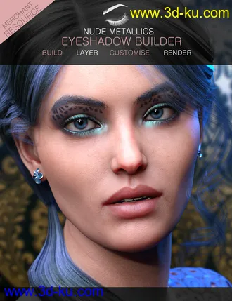 3D打印模型Nude Metallics Eyeshadow Builder Genesis 8 Females Merchant Resource的图片