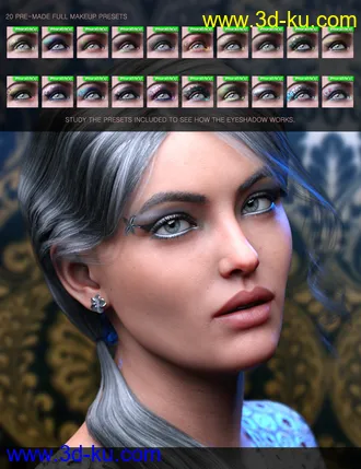 3D打印模型Nude Metallics Eyeshadow Builder Genesis 8 Females Merchant Resource的图片