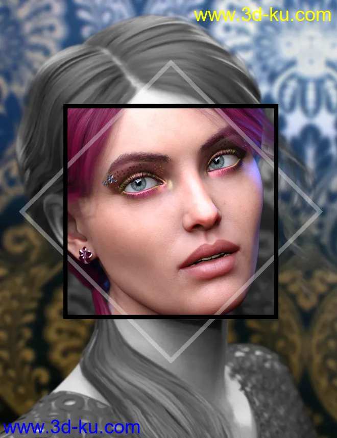 Nude Metallics Eyeshadow Builder Genesis 8 Females Merchant Resource模型的图片15