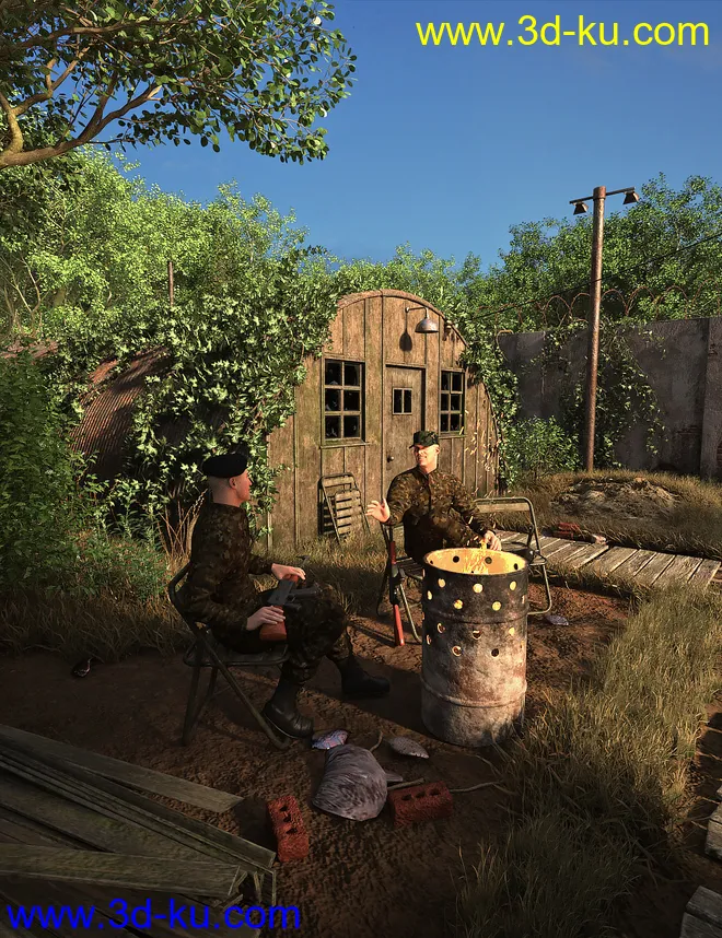 Old Military Base Compound模型的图片1