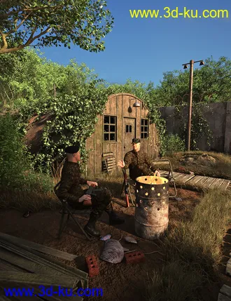 3D打印模型Old Military Base Compound的图片