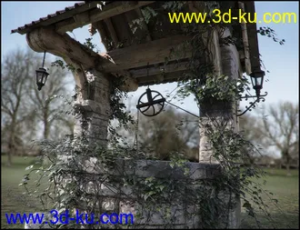3D打印模型Old Village Wishing Well Iray的图片