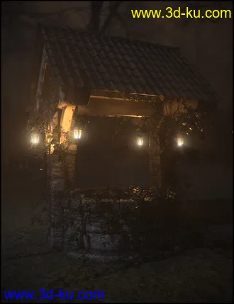 3D打印模型Old Village Wishing Well Iray的图片
