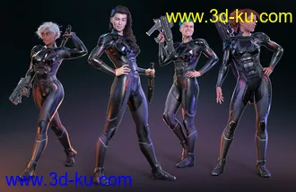 3D打印模型OMNI Suit for Genesis 8 and 8.1 Female Outfit Textures的图片