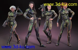 3D打印模型OMNI Suit for Genesis 8 and 8.1 Female Outfit Textures的图片