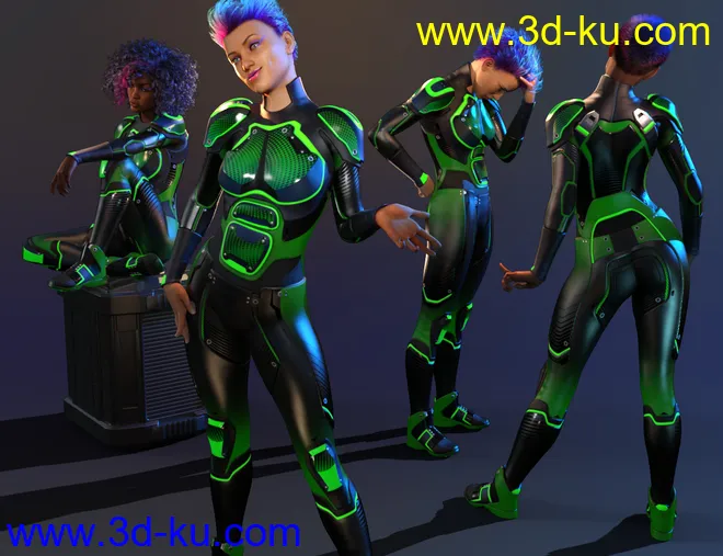 OMNI Suit for Genesis 8 and 8.1 Females模型的图片2
