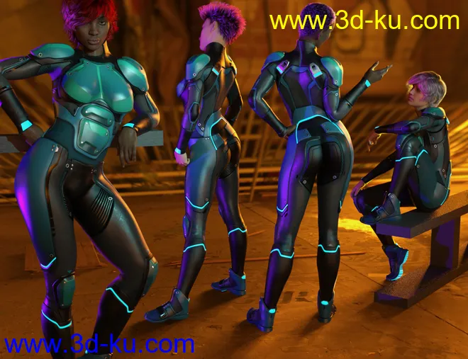 OMNI Suit for Genesis 8 and 8.1 Females模型的图片3