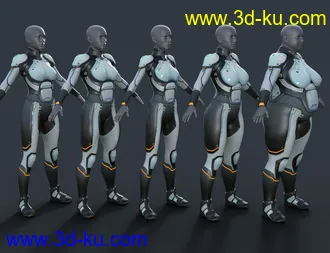 3D打印模型OMNI Suit for Genesis 8 and 8.1 Females的图片
