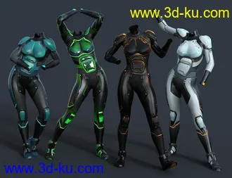 3D打印模型OMNI Suit for Genesis 8 and 8.1 Females的图片