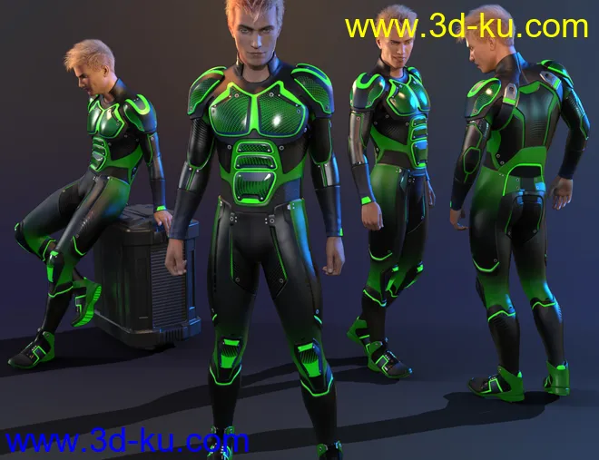 OMNI Suit for Genesis 8 and 8.1 Male模型的图片3
