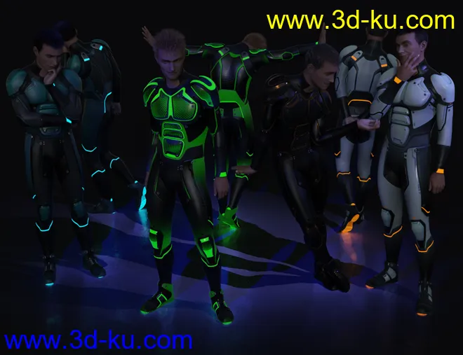 OMNI Suit for Genesis 8 and 8.1 Male模型的图片6