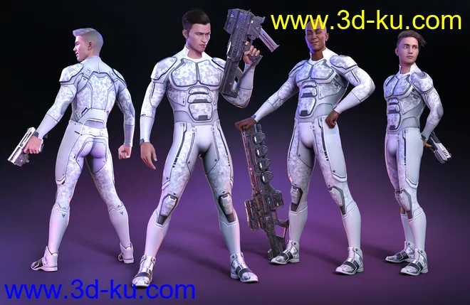 OMNI Suit for Genesis 8 and 8.1 Male Outfit Textures模型的图片5